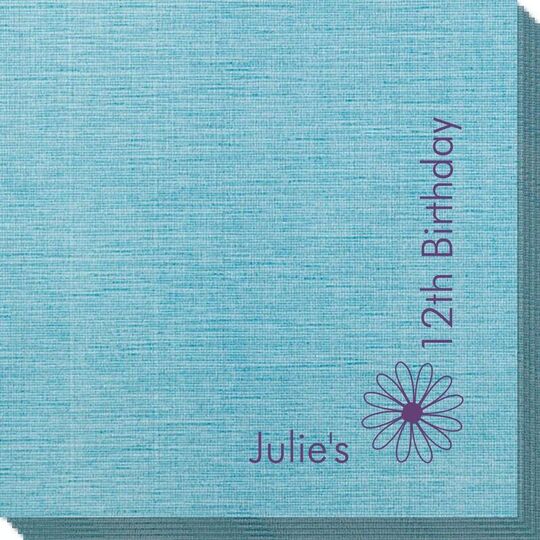 Corner Text with Daisy Design Bamboo Luxe Napkins