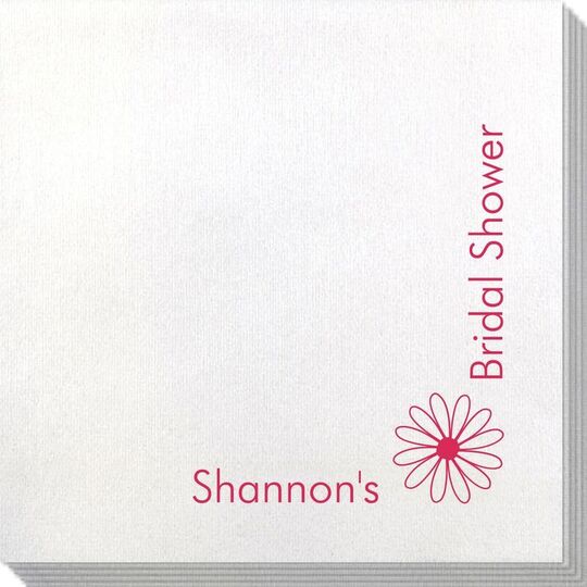 Corner Text with Daisy Design Bamboo Luxe Napkins