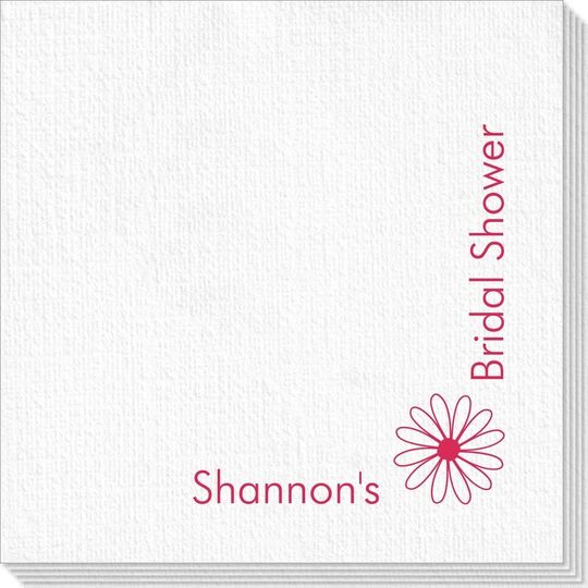 Corner Text with Daisy Design Deville Napkins