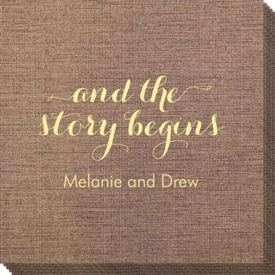 And the Story Begins Bamboo Luxe Napkins