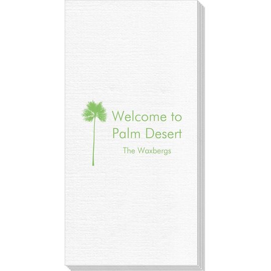 Palm Tree Silhouette Deville Guest Towels