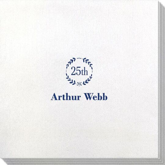 25th Wreath Bamboo Luxe Napkins