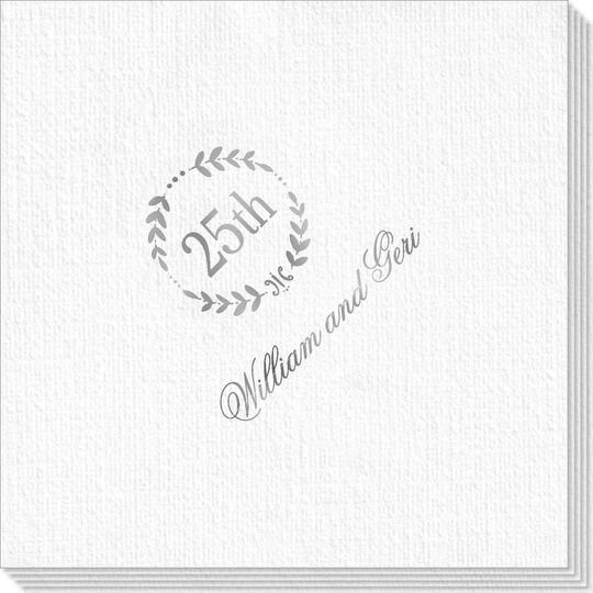 25th Wreath Deville Napkins