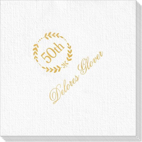50th Wreath Deville Napkins