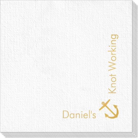 Corner Text with Anchor Deville Napkins