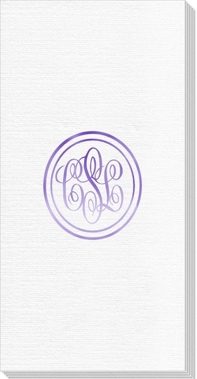 Double Circle Monogram Deville Guest Towels