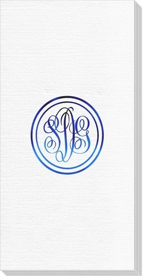 Double Circle Monogram Deville Guest Towels
