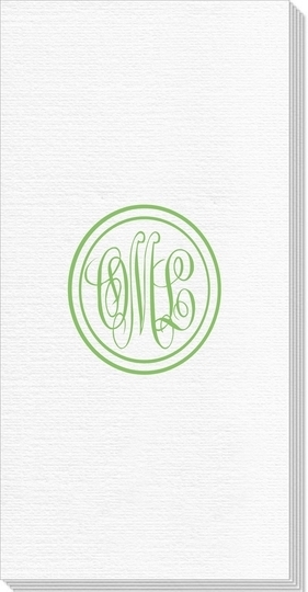 Double Circle Monogram Deville Guest Towels