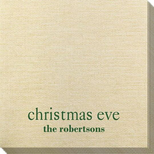 Big Word Christmas Eve Bamboo Luxe Napkins