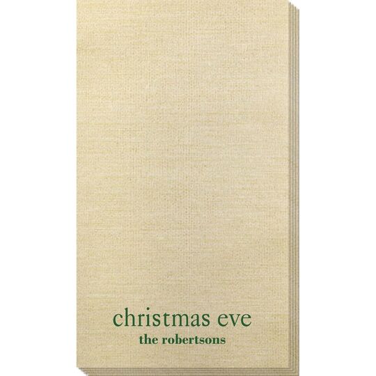 Big Word Christmas Eve Bamboo Luxe Guest Towels