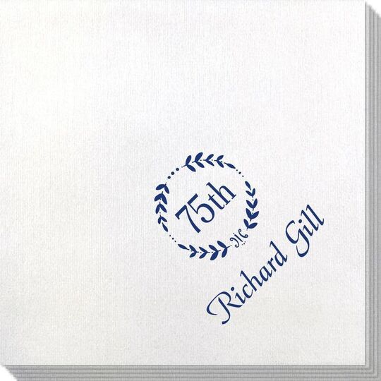 75th Wreath Bamboo Luxe Napkins