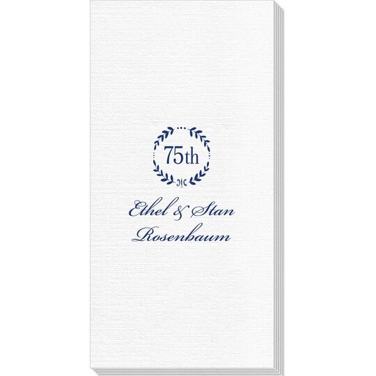 75th Wreath Deville Guest Towels