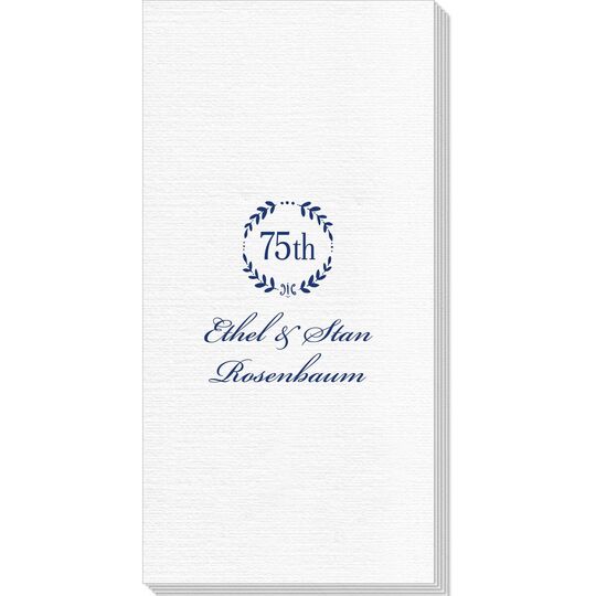 75th Wreath Deville Guest Towels