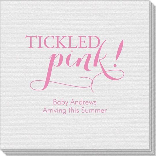 Tickled Pink Linen Like Napkins