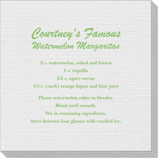 A Lot of Text Linen Like Napkins