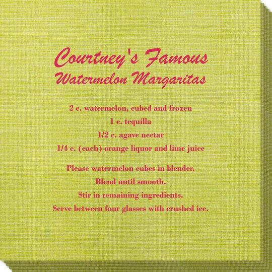 A Lot of Text Bamboo Luxe Napkins