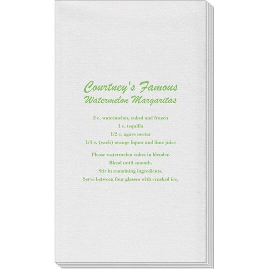 A Lot of Text Linen Like Guest Towels