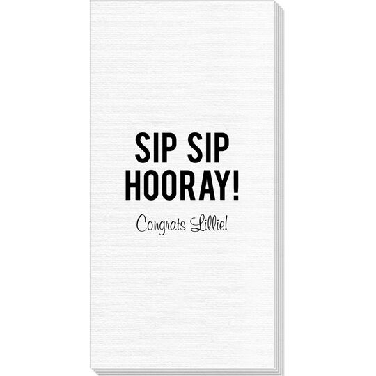 Bold Sip Sip Hooray Deville Guest Towels