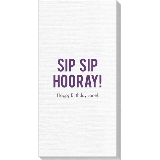Bold Sip Sip Hooray Deville Guest Towels