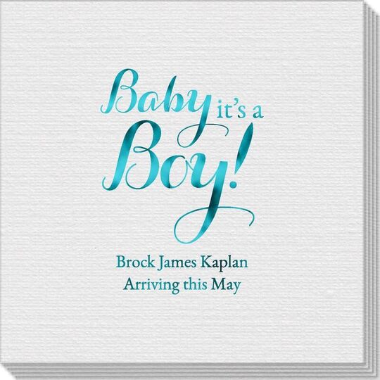 Baby It's A Boy Linen Like Napkins