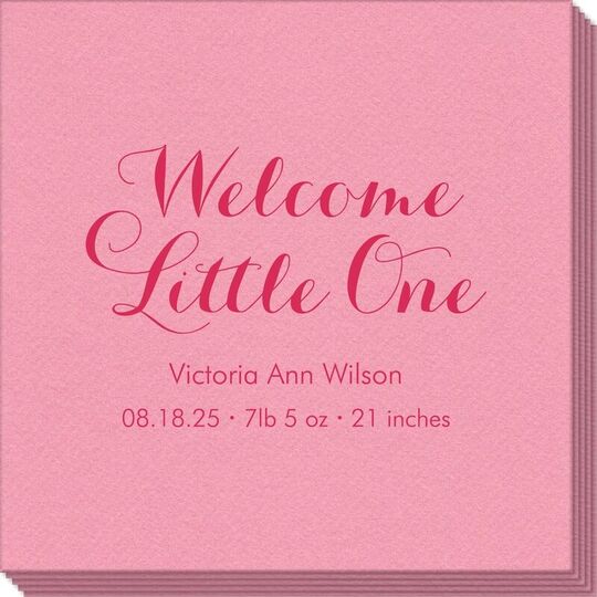 Welcome Little One Linen Like Napkins