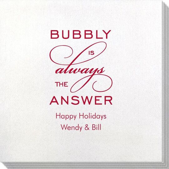 Bubbly is the Answer Bamboo Luxe Napkins