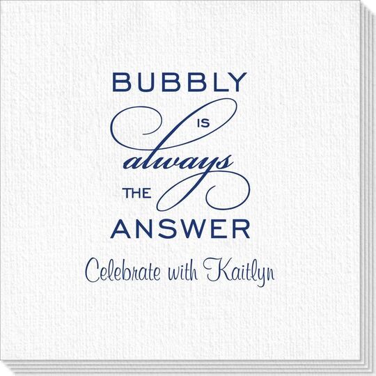 Bubbly is the Answer Deville Napkins