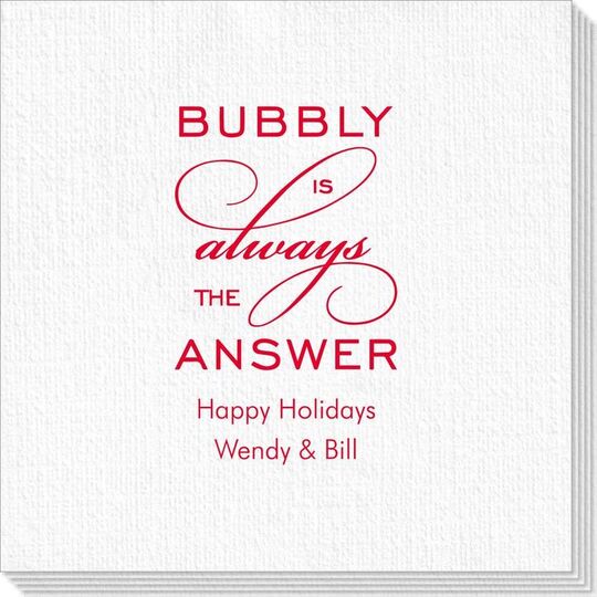 Bubbly is the Answer Deville Napkins