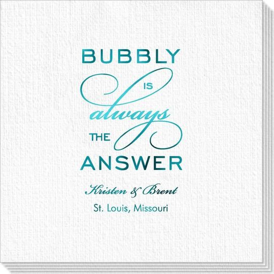 Bubbly is the Answer Deville Napkins