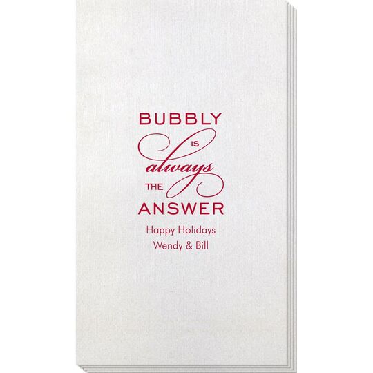 Bubbly is the Answer Bamboo Luxe Guest Towels