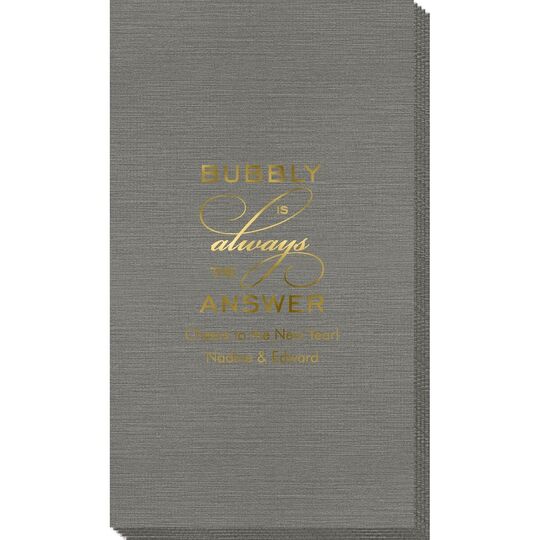 Bubbly is the Answer Bamboo Luxe Guest Towels