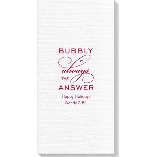 Bubbly is the Answer Deville Guest Towels