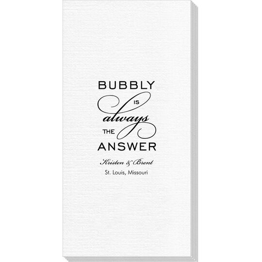 Bubbly is the Answer Deville Guest Towels