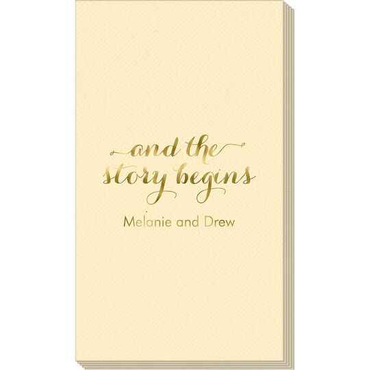 And the Story Begins Linen Like Guest Towels