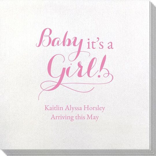 It's A Girl Bamboo Luxe Napkins