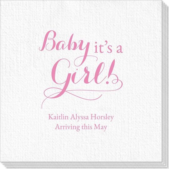 It's A Girl Deville Napkins