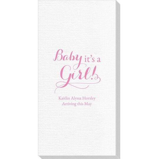 It's A Girl Deville Guest Towels