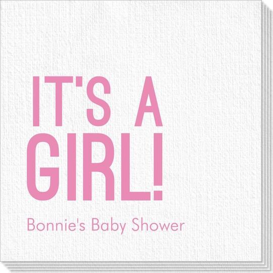 Bold It's A Girl Deville Napkins