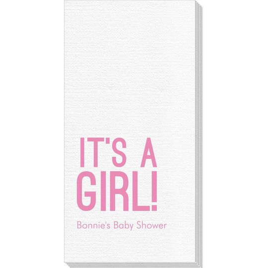 Bold It's A Girl Deville Guest Towels