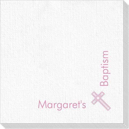 Corner Text with Inspirational Cross Deville Napkins