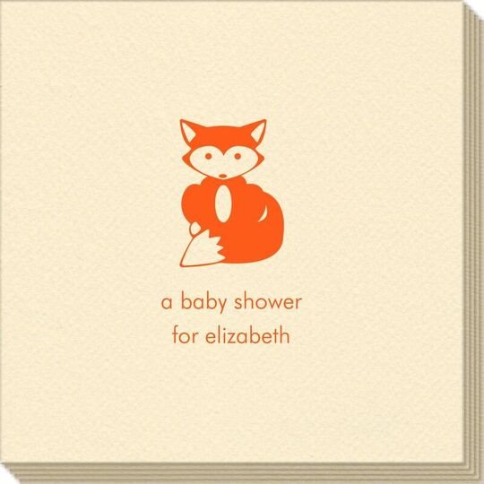 Little Fox Linen Like Napkins