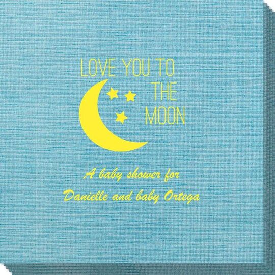 Love You To The Moon Bamboo Luxe Napkins