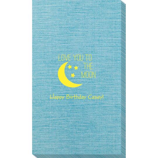 Love You To The Moon Bamboo Luxe Guest Towels