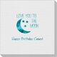 Love You To The Moon Linen Like Napkins Image 2 of 2