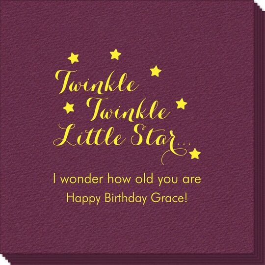 Twinkle Twinkle Little Star Linen Like Napkins