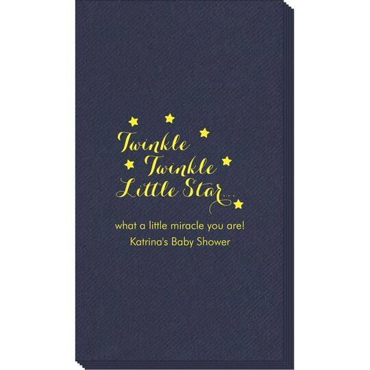 Twinkle Twinkle Little Star Linen Like Guest Towels