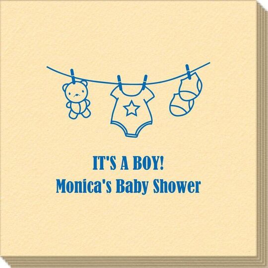 Teddy Bear Clothesline Linen Like Napkins