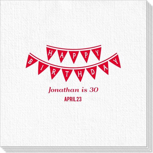 Birthday Banner Deville Napkins