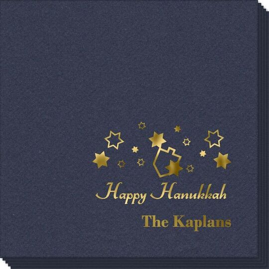 Happy Hanukkah Linen Like Napkins