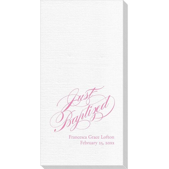 Romantic Just Baptized Deville Guest Towels